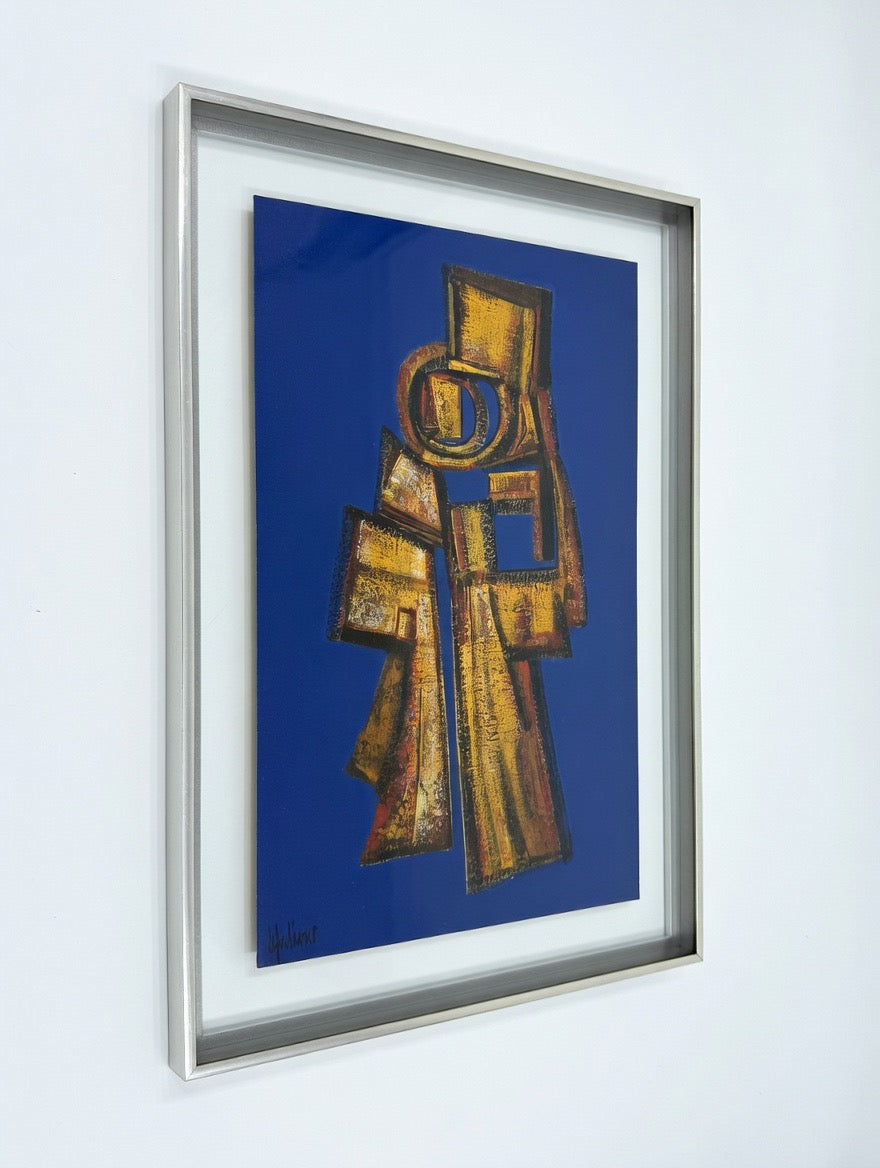 Composition abstraite de Madiano Tomei, détail de la touche picturale