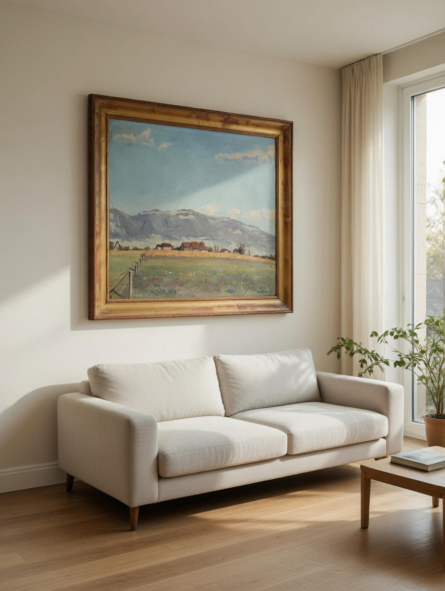 Paysage du Salève par C. Zwahlen, détail de la signature